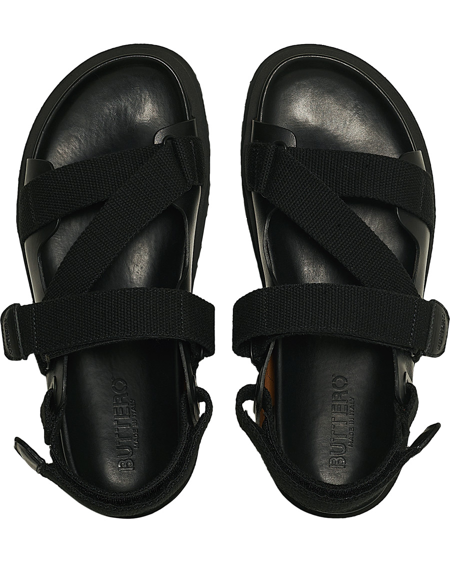 Mies | Buttero Pier Leather Sandal Black | Buttero | Pier Leather Sandal Black
