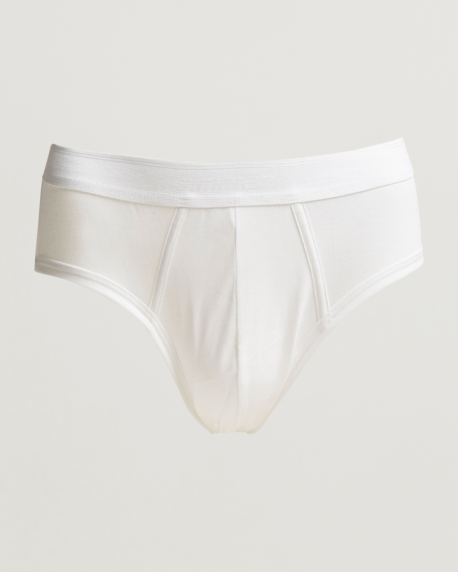 Mies | Alusvaatteet | Zimmerli of Switzerland | Mercerized Cotton Briefs White