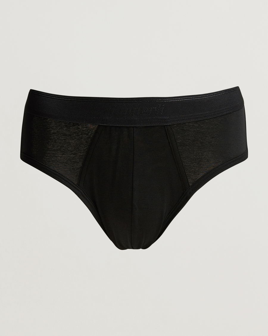 Mies | Alusvaatteet | Zimmerli of Switzerland | Mercerized Cotton Briefs Black