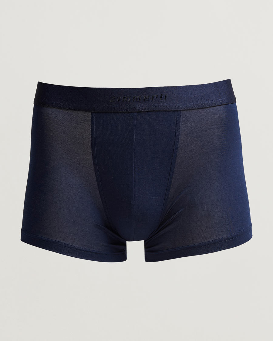 Mies | Alusvaatteet | Zimmerli of Switzerland | Micro Modal Boxer Briefs Navy