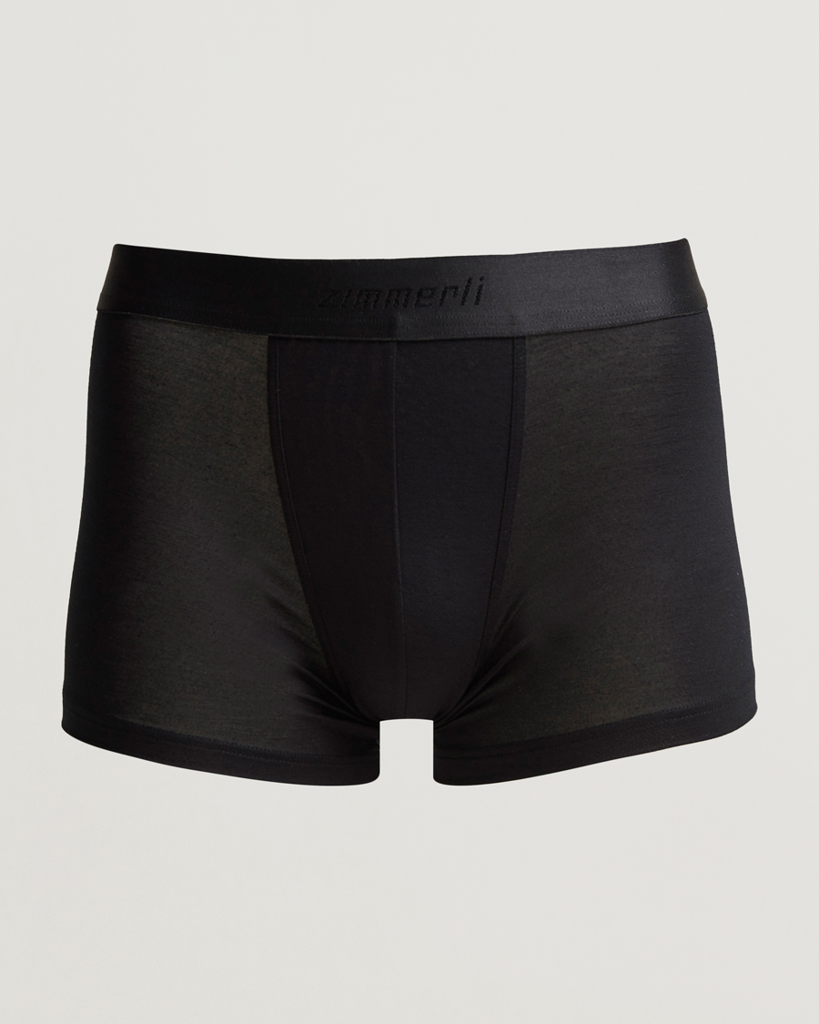 Mies | Alusvaatteet | Zimmerli of Switzerland | Micro Modal Boxer Briefs Black