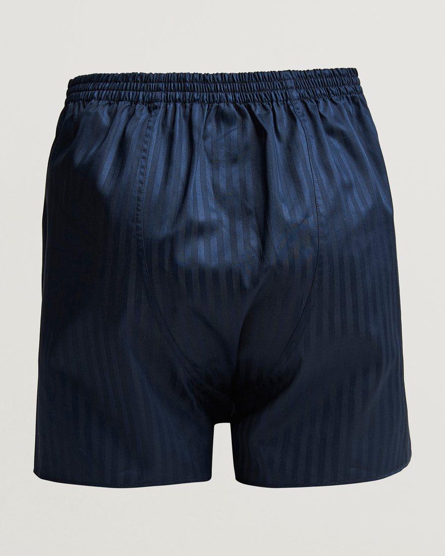 Mies | Boxerit | Zimmerli of Switzerland | Mercerized Cotton Boxer Shorts Navy