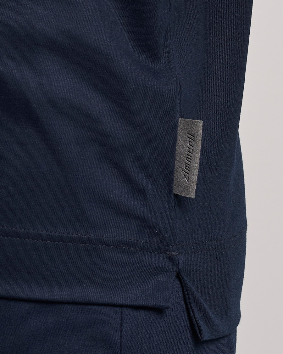 Mies | Yöpuvut ja kylpytakit | Zimmerli of Switzerland | Cotton/Modal Crew Neck Loungwear T-Shirt Midnight