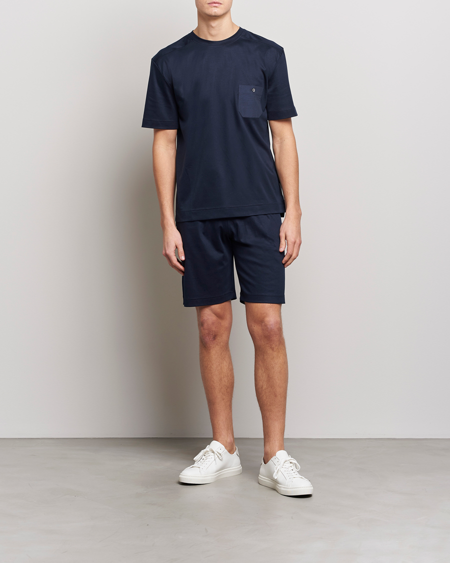 Mies | Yöpuvun housut | Zimmerli of Switzerland | Cotton/Modal Loungewear Shorts Midnight