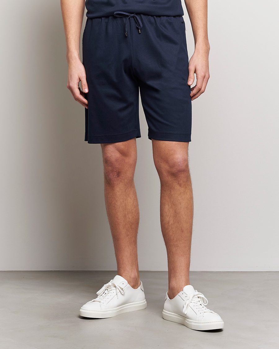 Mies | Yöpuvut ja kylpytakit | Zimmerli of Switzerland | Cotton/Modal Loungewear Shorts Midnight