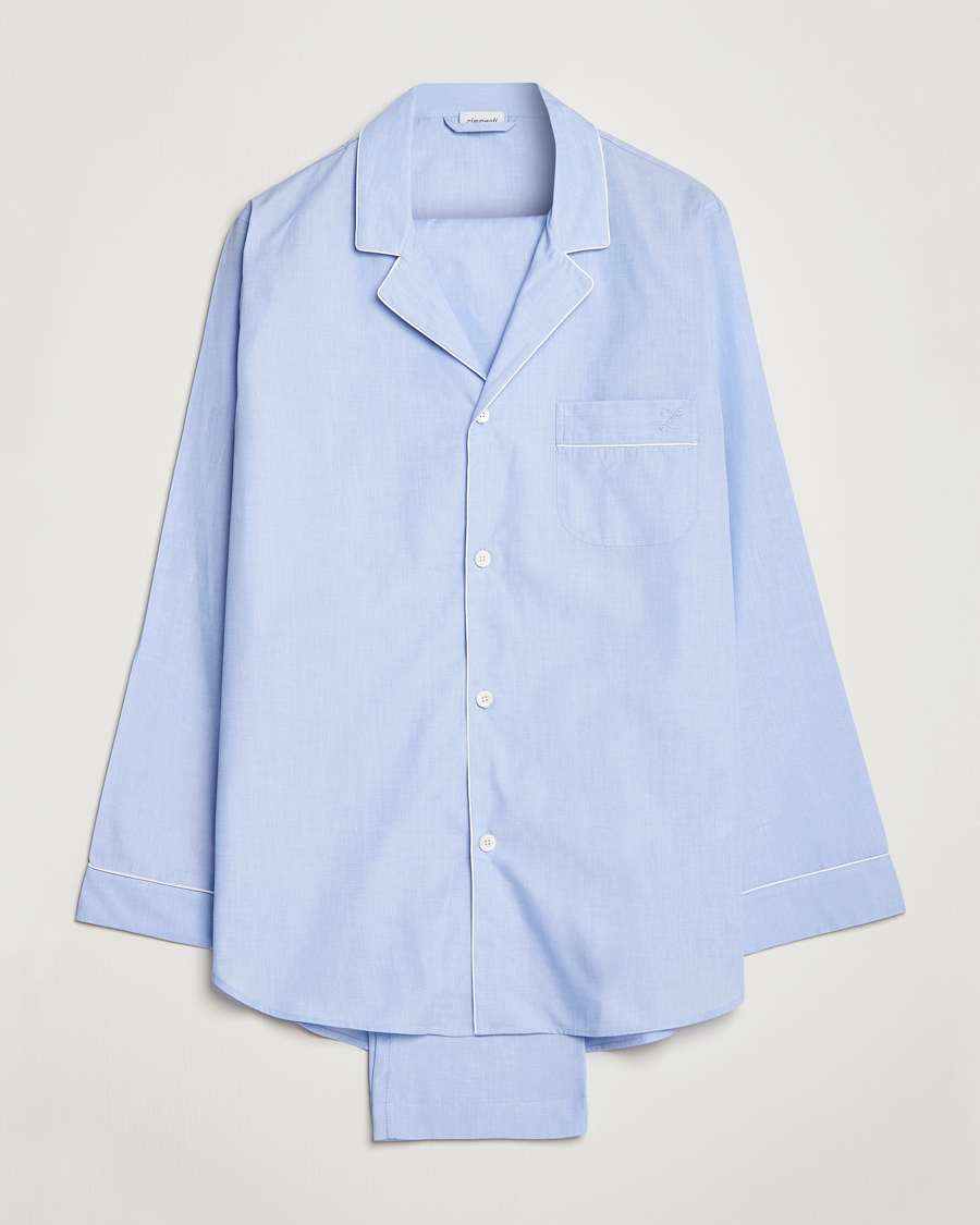 Mies | Yöpuvut | Zimmerli of Switzerland | Mercerized Cotton Pyjamas Light Blue