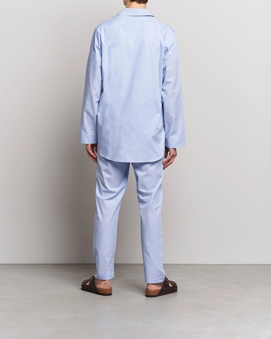 Mies | Yöpuvut | Zimmerli of Switzerland | Mercerized Cotton Pyjamas Light Blue