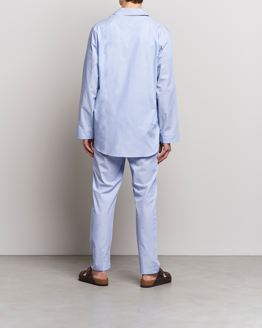 Mies | Yöpuvut ja kylpytakit | Zimmerli of Switzerland | Mercerized Cotton Pyjamas Light Blue