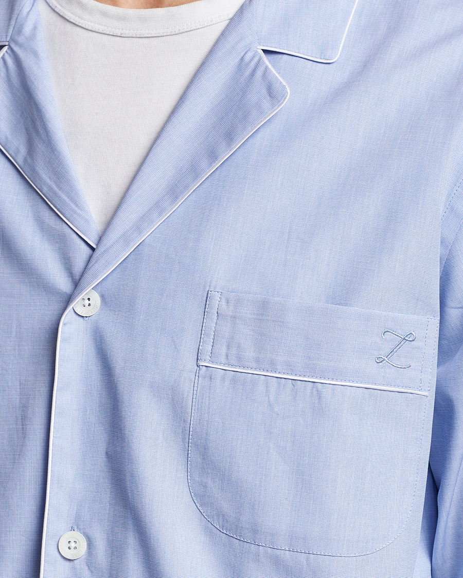 Mies | Yöpuvut ja kylpytakit | Zimmerli of Switzerland | Mercerized Cotton Pyjamas Light Blue