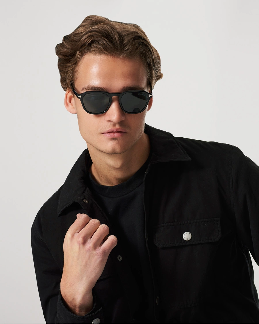 Mies |  | Tom Ford | Avery Sunglasses Shiny Black/Blue