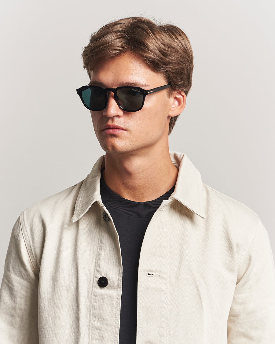 Mies | Aurinkolasit | Tom Ford | Avery Sunglasses Shiny Black/Blue