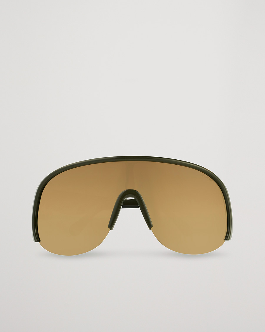 Mies | Moncler Lunettes Phantom Sunglasses Shiny Dark Green/Brown | Moncler Lunettes | Phantom Sunglasses Shiny Dark Green/Brown