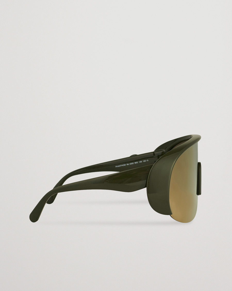 Mies | Moncler Lunettes Phantom Sunglasses Shiny Dark Green/Brown | Moncler Lunettes | Phantom Sunglasses Shiny Dark Green/Brown