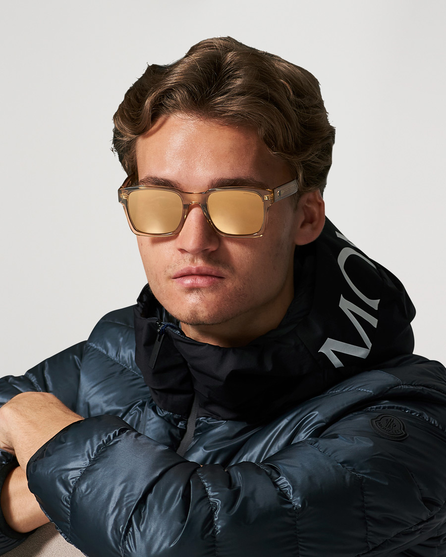 Mies | D-malliset aurinkolasit | Moncler Lunettes | Arcsecond Sunglasses Shiny Beige/Brown