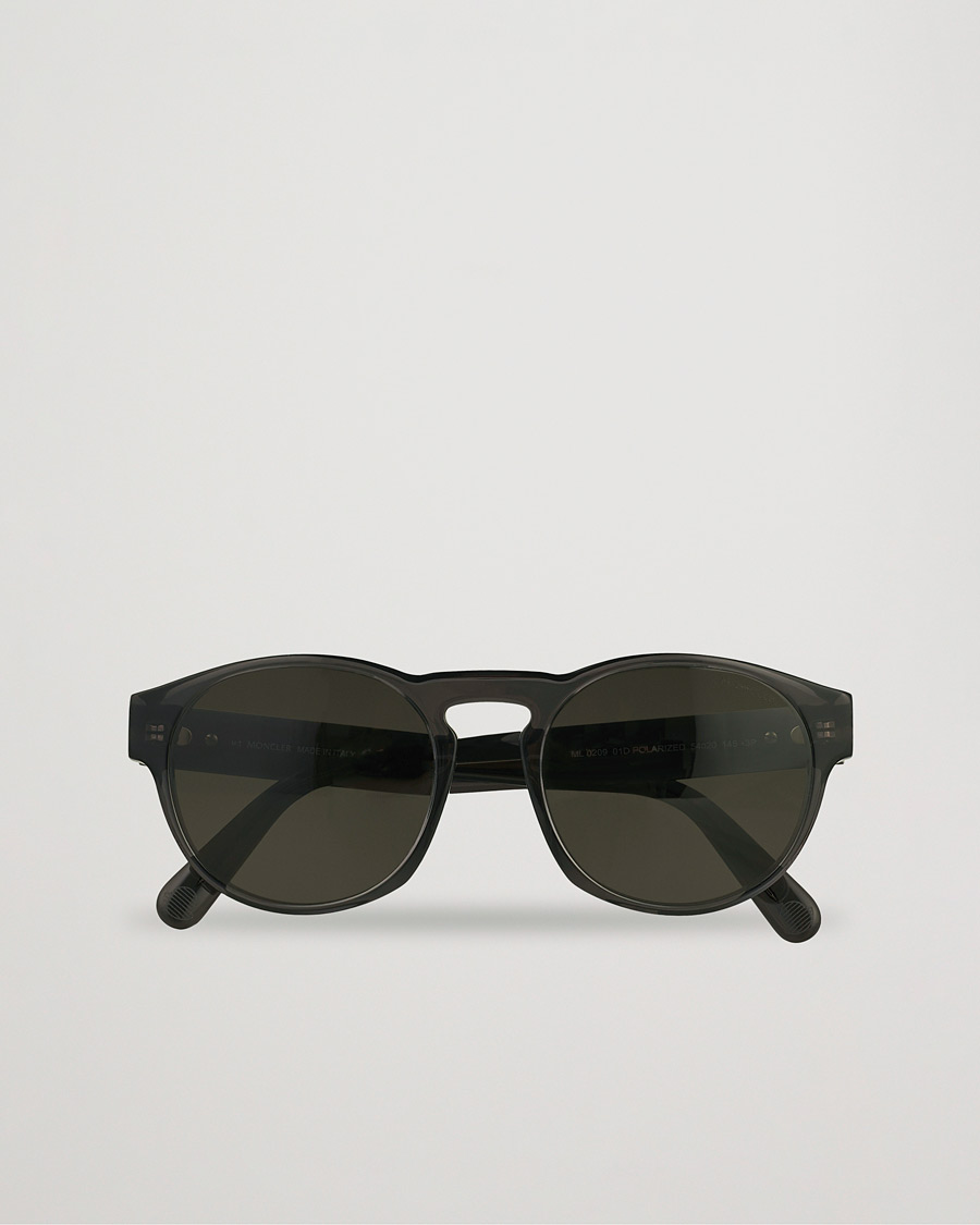 Mies |  | Moncler Lunettes | ML0209 Polarized Sunglasses Shiny Black/Smoke