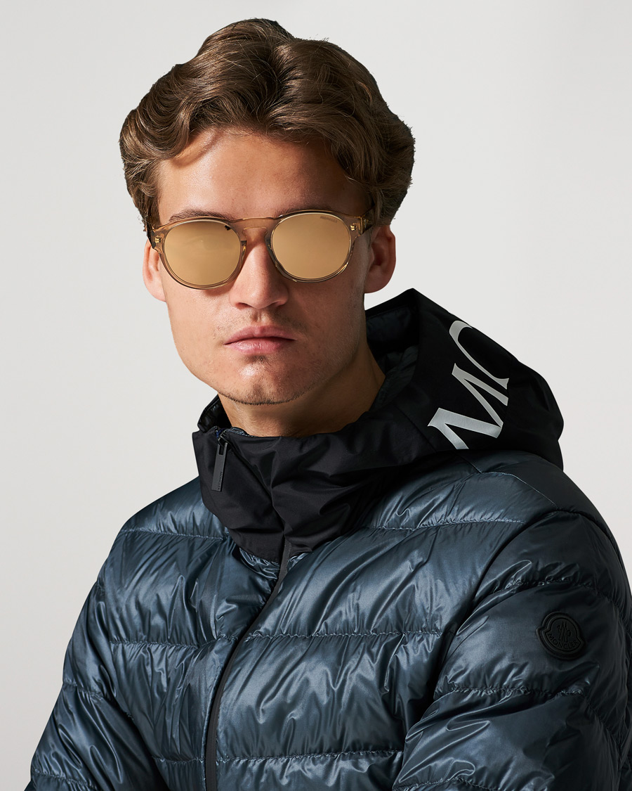 Mies | D-malliset aurinkolasit | Moncler Lunettes | ML0209 Polarized Sunglasses Shiny Beige/Brown