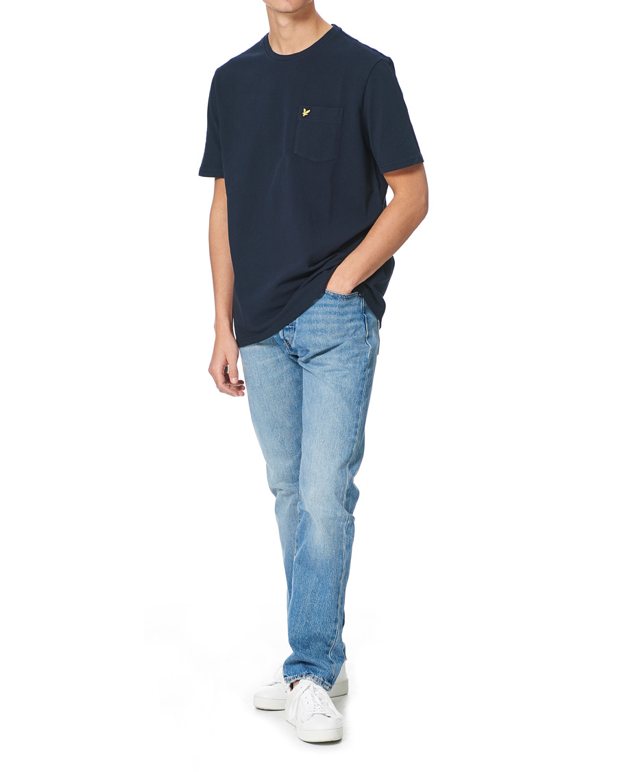 Mies | T-paidat | Lyle & Scott | Sandwash Pique T-shirt Dark Navy