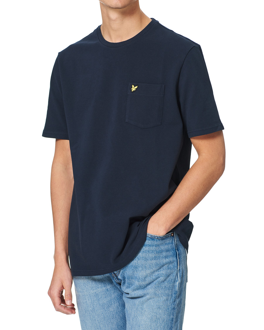 Mies | T-paidat | Lyle & Scott | Sandwash Pique T-shirt Dark Navy