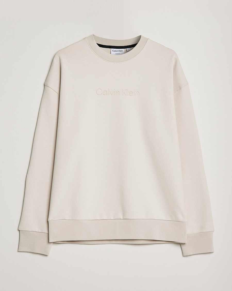 Mies | Puserot | Calvin Klein | Debossed Logo Crew Neck Sweatshirt Stony Beige
