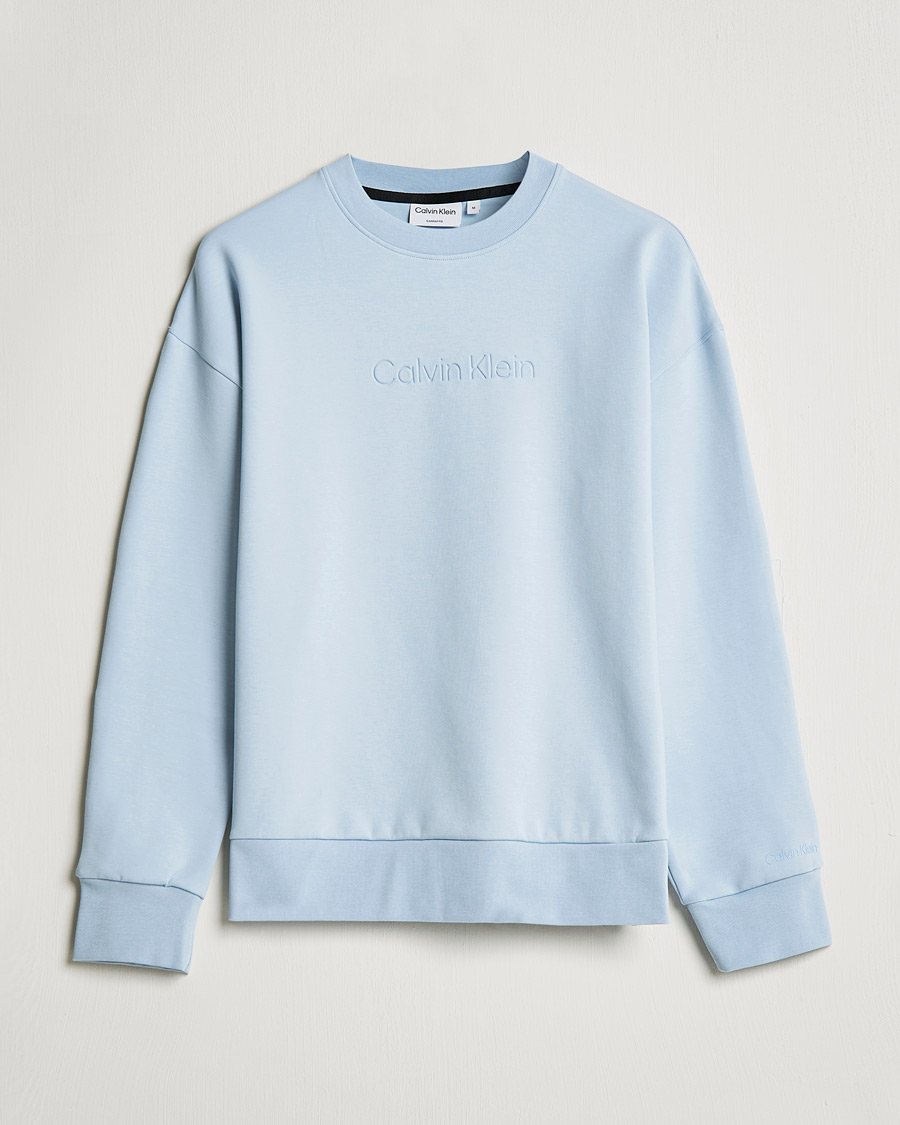 Mies | Puserot | Calvin Klein | Debossed Logo Crew Neck Sweatshirt Bayshore Blue