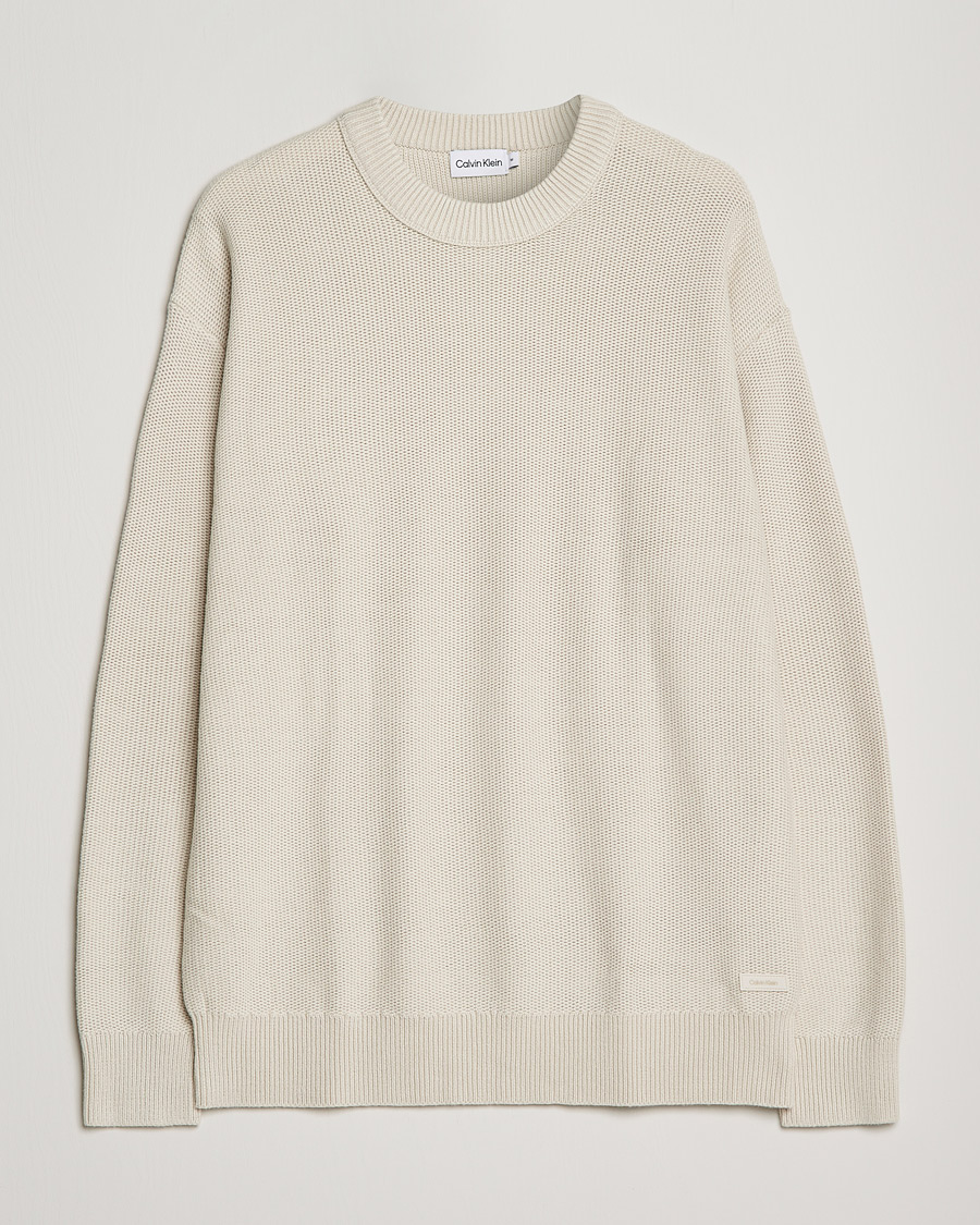 Miehet |  | Calvin Klein | Texture Knitted Sweater Stony Beige