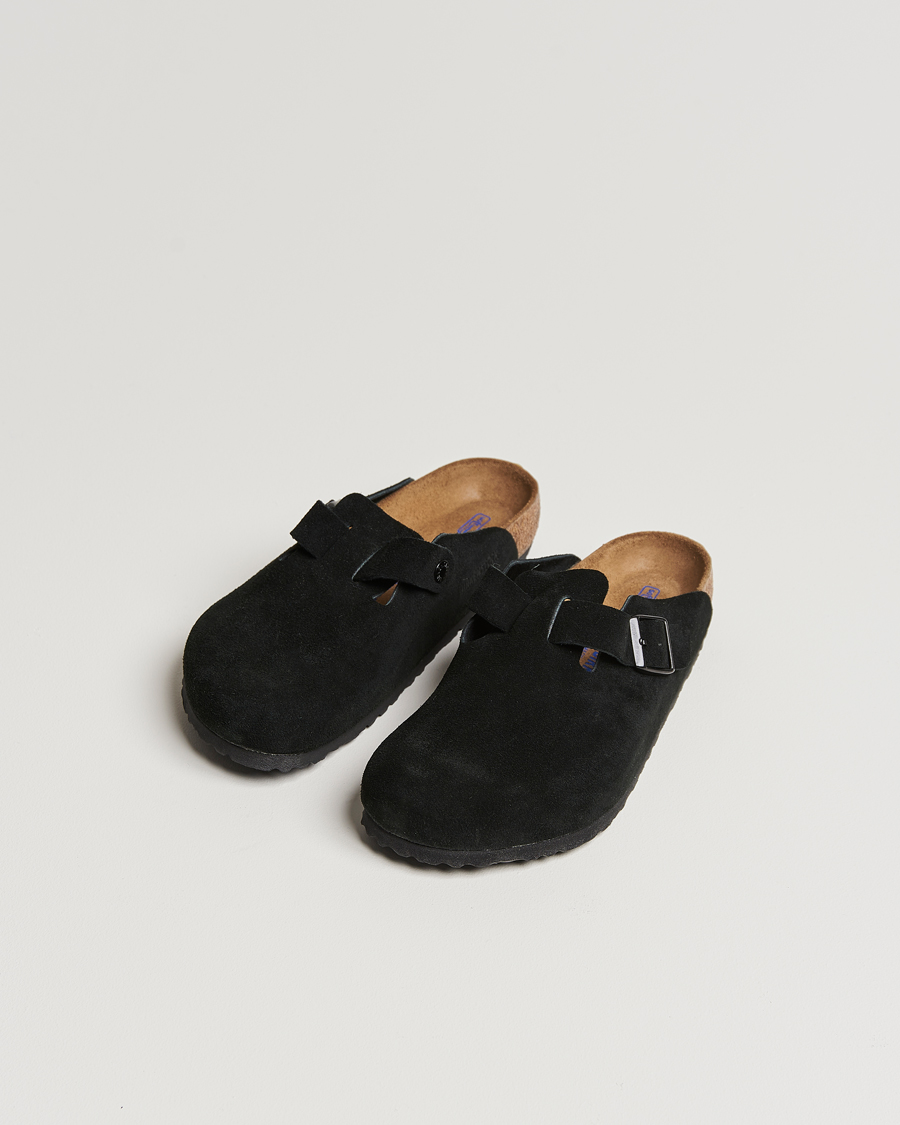 Mies | BIRKENSTOCK Boston Soft Footbed Black Suede | BIRKENSTOCK | Boston Soft Footbed Black Suede