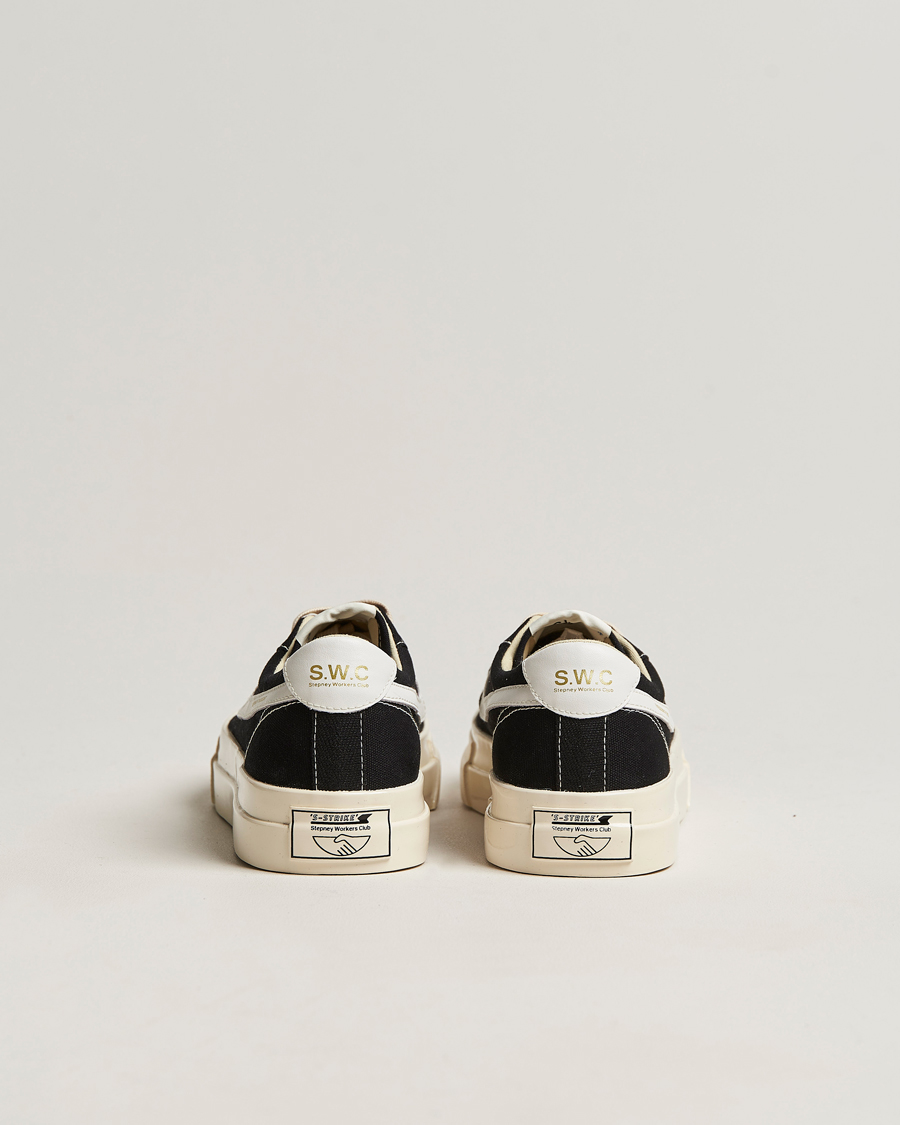 Mies | Stepney Workers Club Dellow S-Strike Canvas Sneaker Black/White | Stepney Workers Club | Dellow S-Strike Canvas Sneaker Black/White