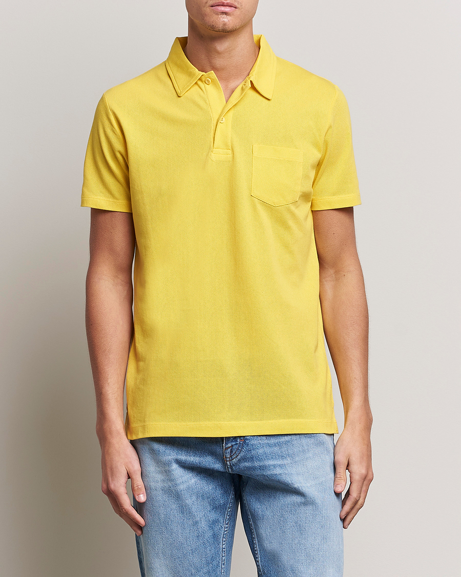 Mies |  | Sunspel | Riviera Polo Shirt Empire Yellow
