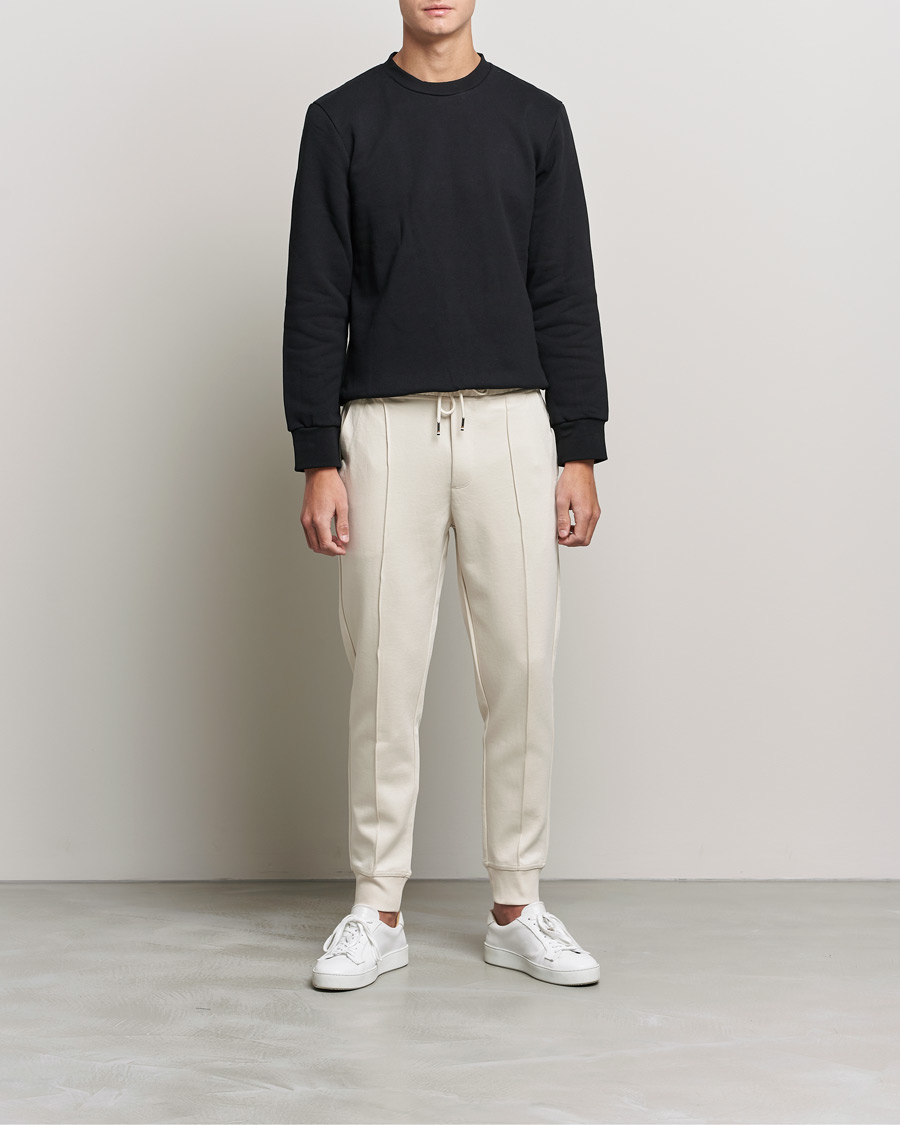 Mies | Rennot housut | BOSS | Tailored Schiller Jersey Trousers Open White