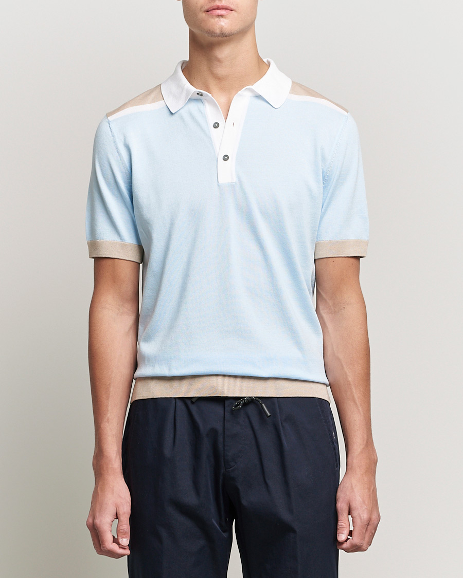 Mies |  | BOSS | Tadini Knitted Polo Light Blue