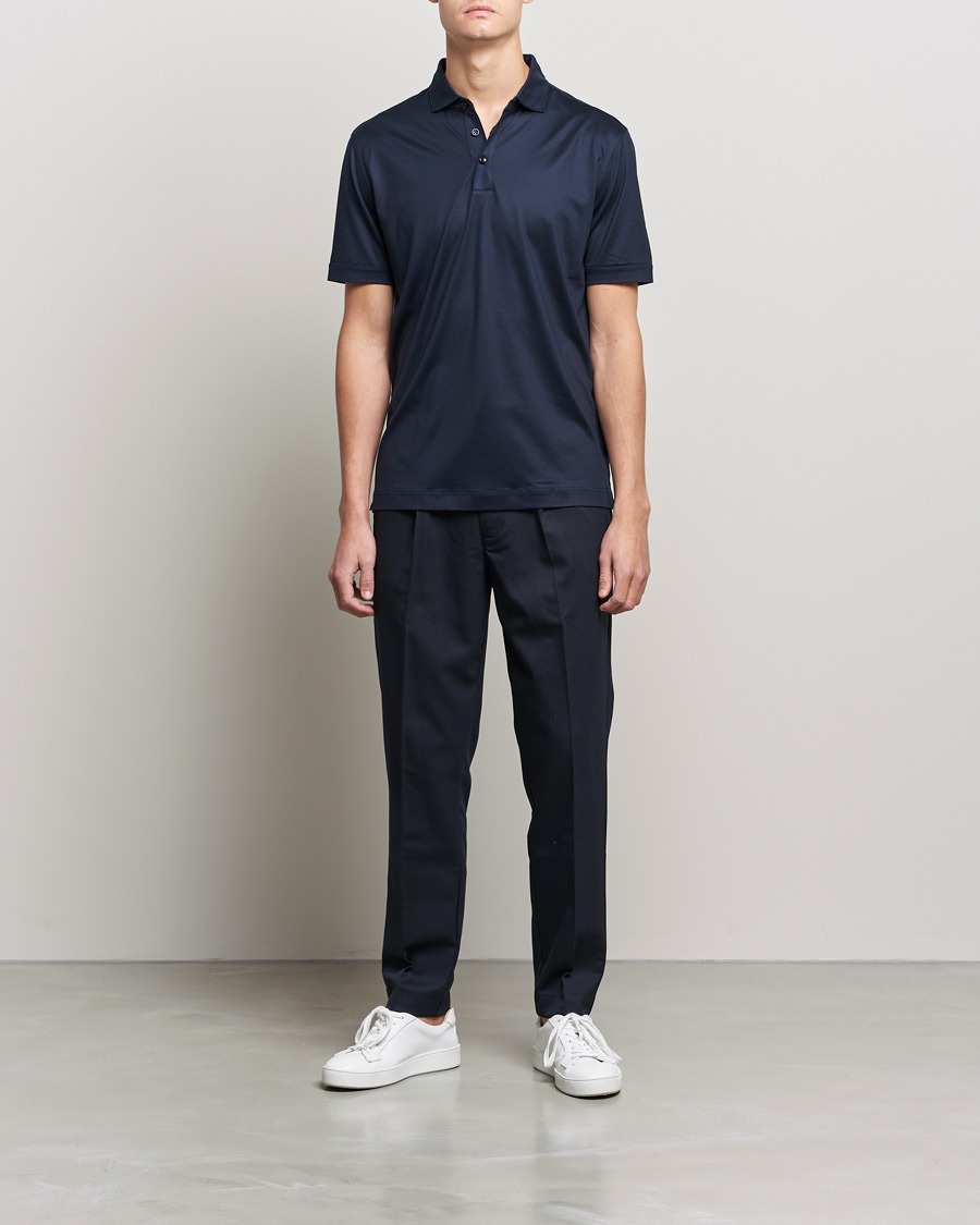 Mies | Pikeet | BOSS BLACK | Press Polo Dark Blue