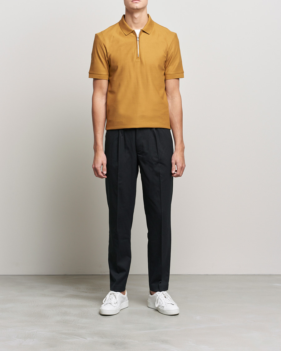 Mies | Pikeet | BOSS BLACK | Polston Half-Zip Polo Open Beige
