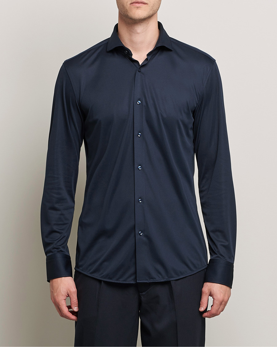 Mies | Kauluspaidat | BOSS BLACK | Hank Performance Stretch Shirt Navy