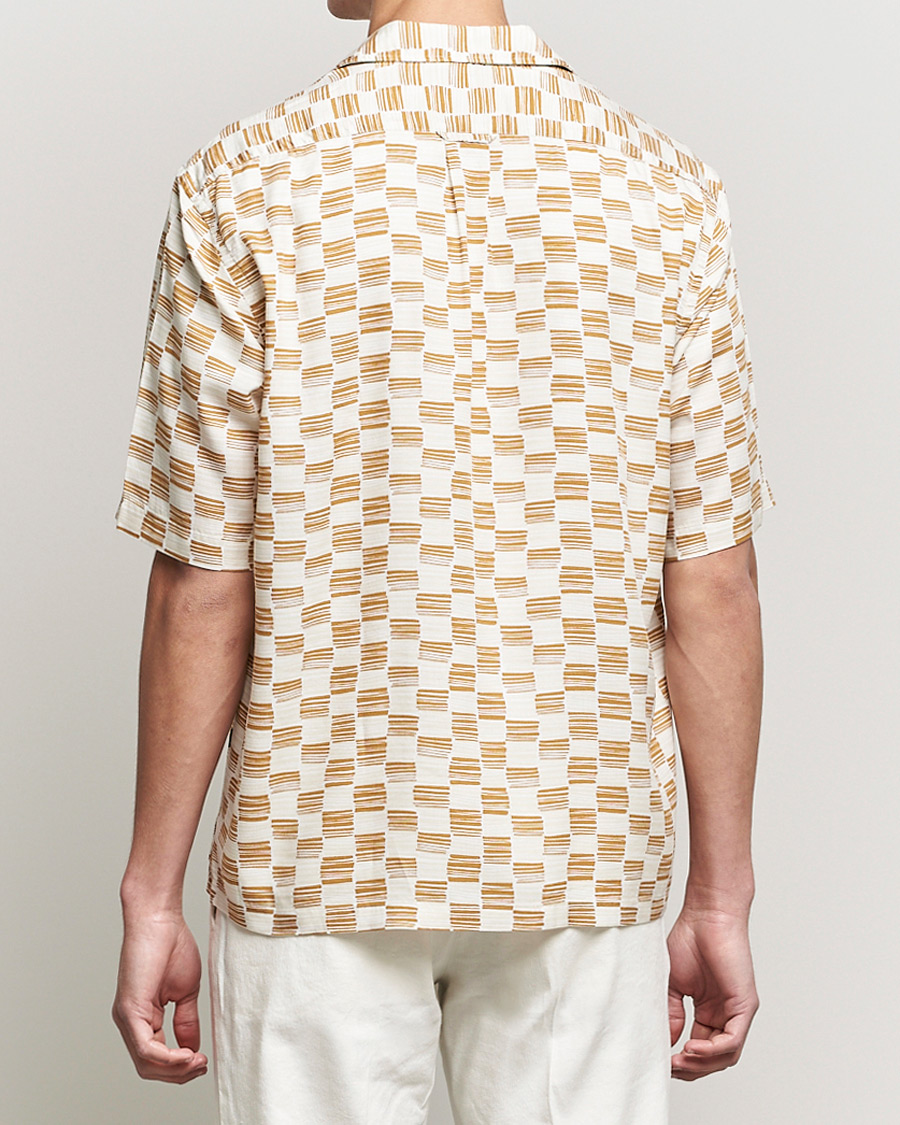 Mies | Kauluspaidat | BOSS BLACK | BOSS Lars Printed Resort Collar Short Sleeve Shirt Open Beige