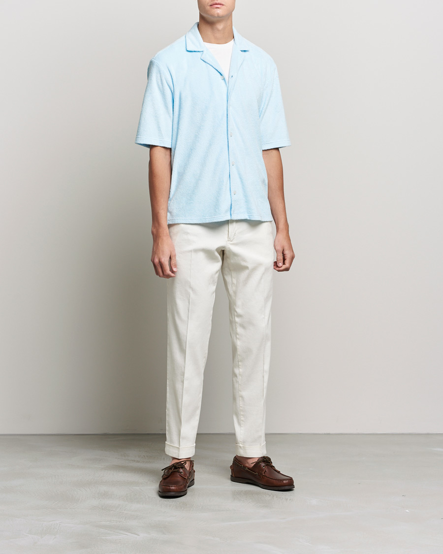 Mies | Kauluspaidat | BOSS | Lars Terry Short Sleeve Shirt Light Blue