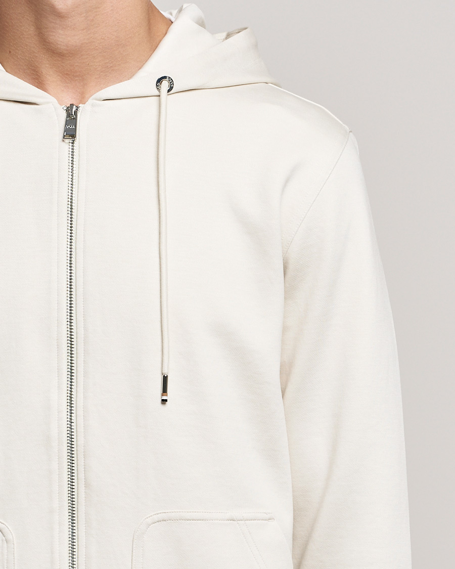 Mies | Puserot | BOSS BLACK | Tailored Smith Full Zip Hoodie Open White