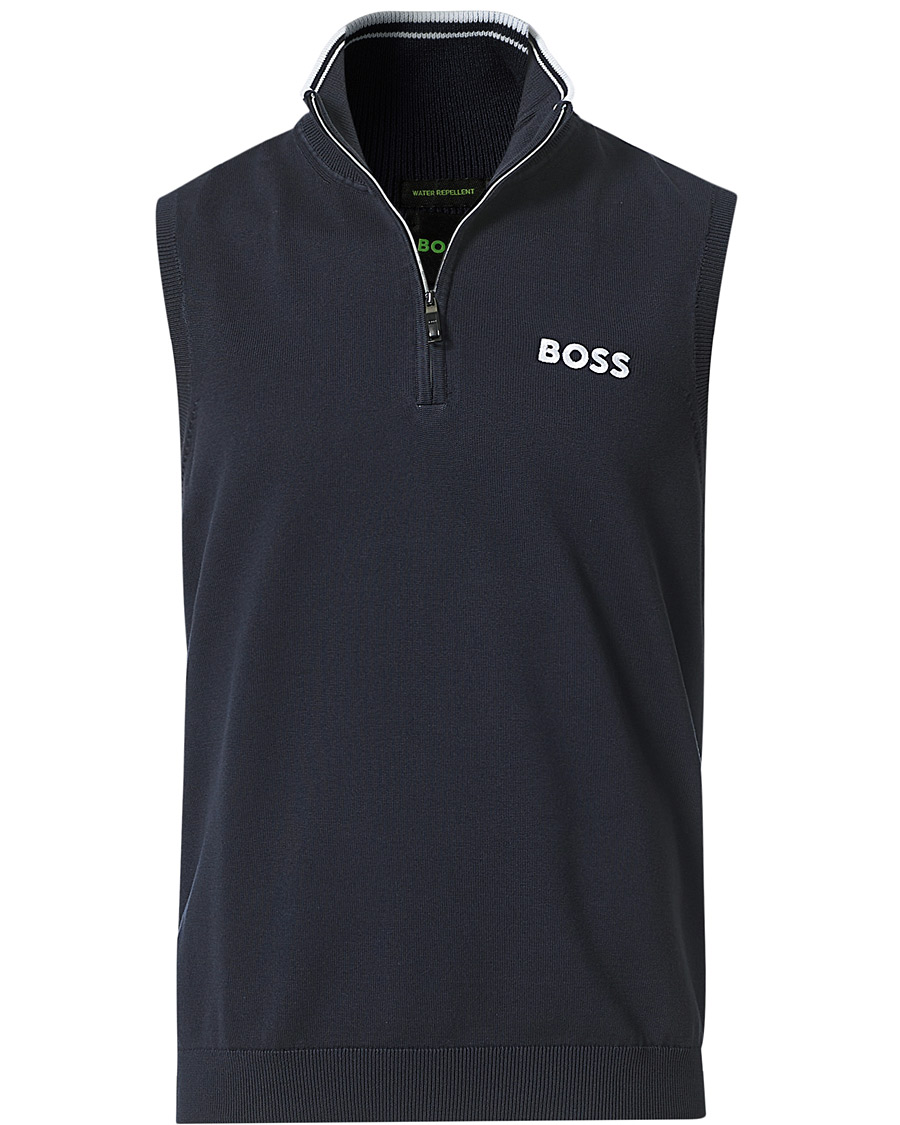 Mies | Puserot | BOSS GREEN | Zolf Half Zip Vest Dark Blue