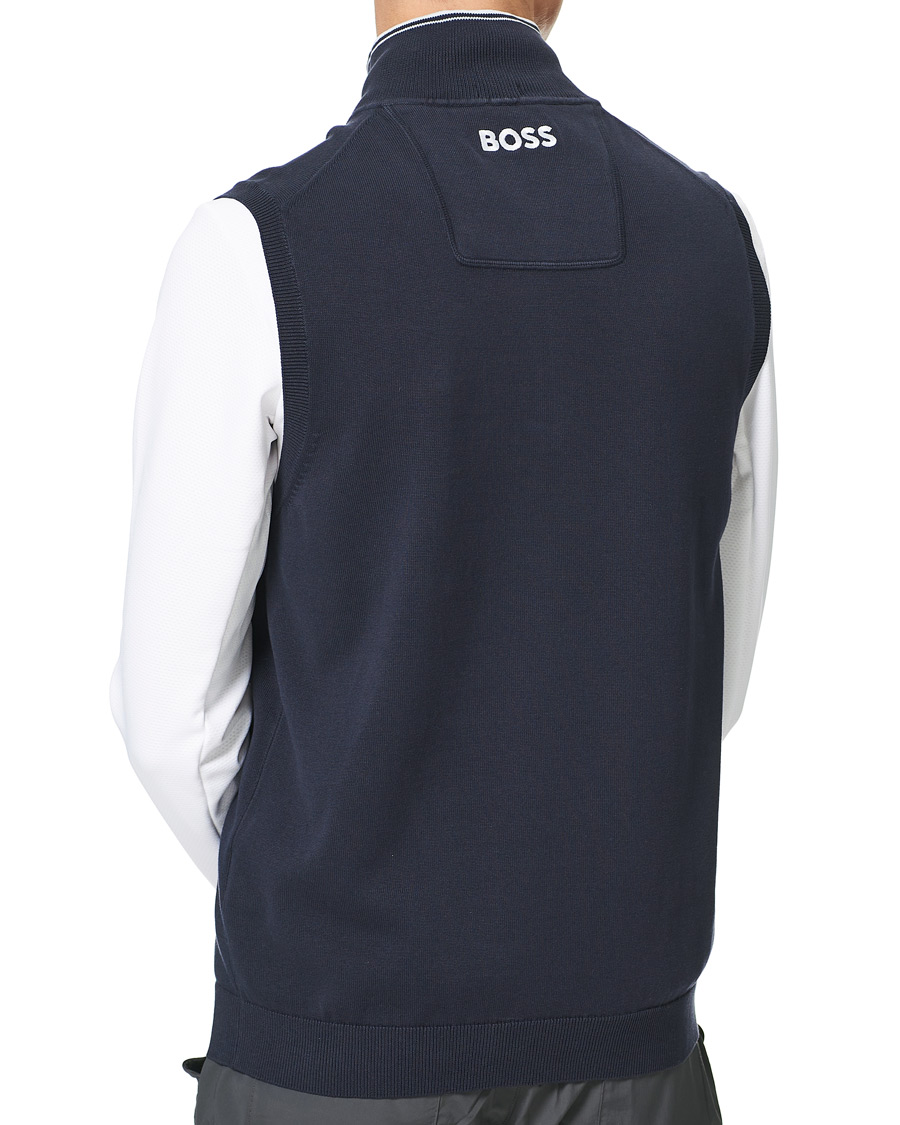 Mies | Puserot | BOSS GREEN | Zolf Half Zip Vest Dark Blue