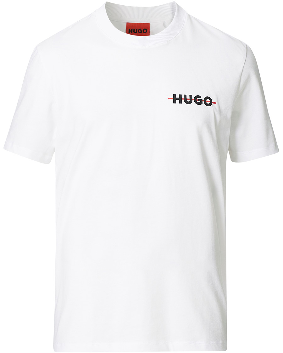 Miehet |  | HUGO | Drando Logo Crew Neck Tee White