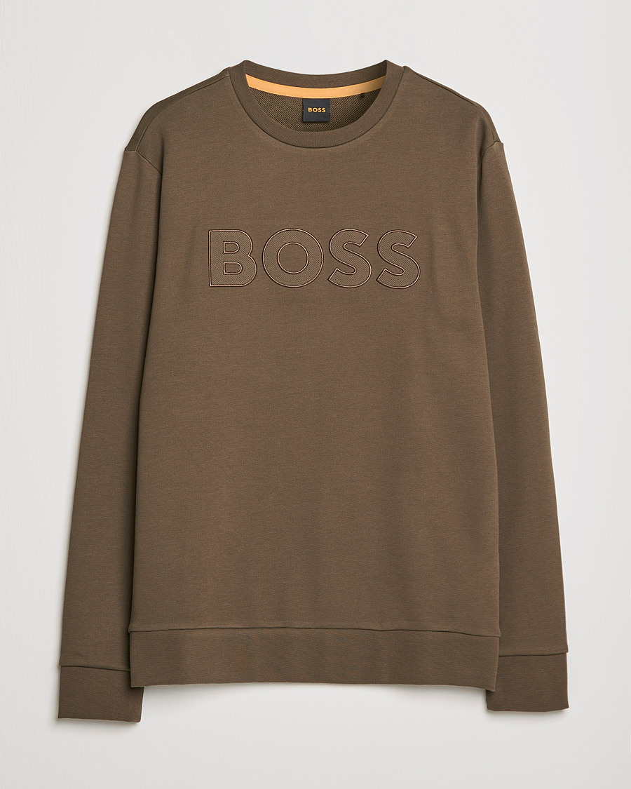 Mies | Puserot | BOSS ORANGE | Welogocrew Sweatshirt Dark Green