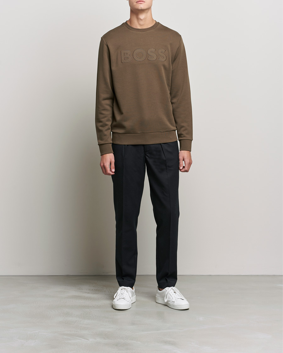 Mies | Puserot | BOSS ORANGE | Welogocrew Sweatshirt Dark Green