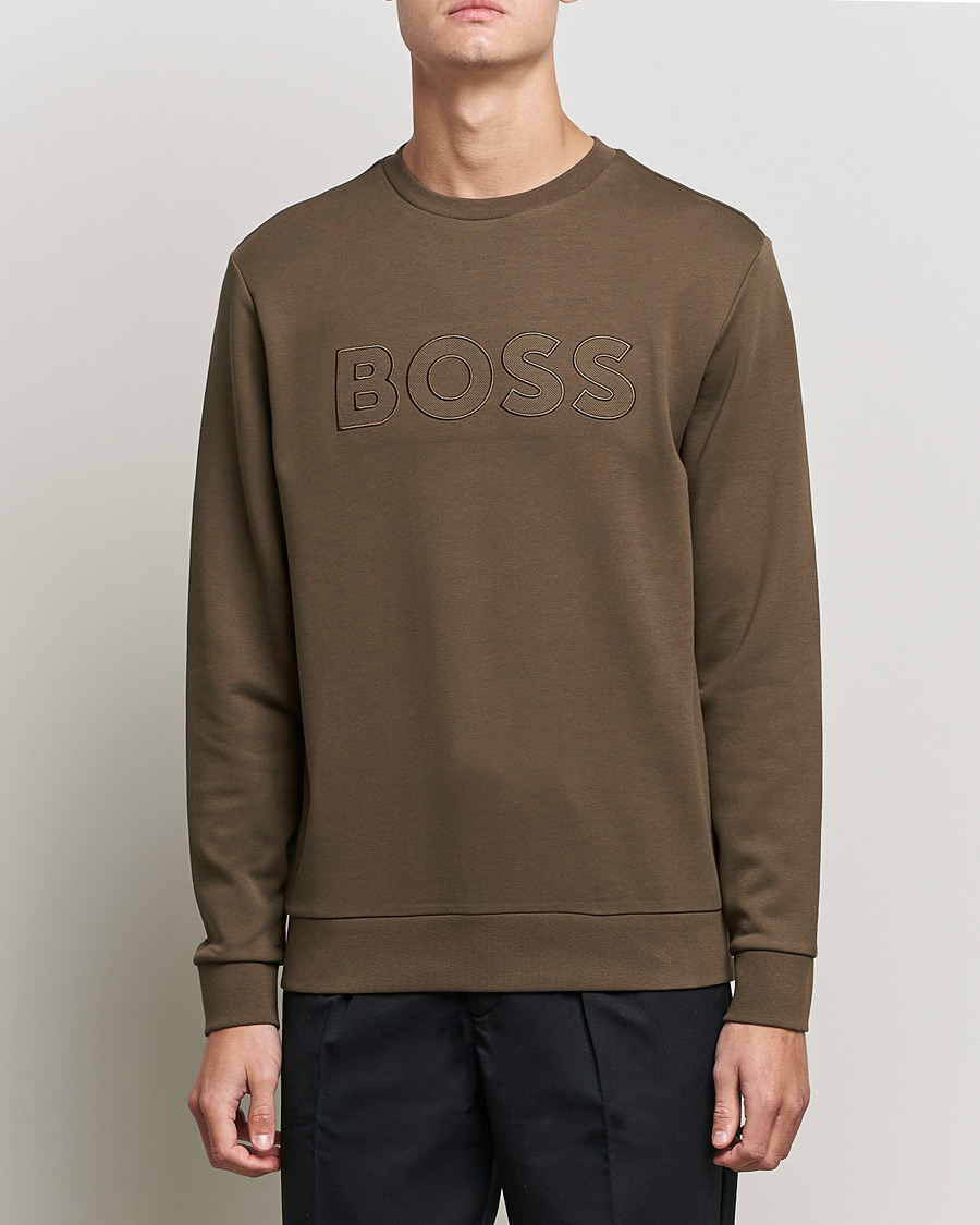 Mies |  | BOSS Casual | Welogocrew Sweatshirt Dark Green