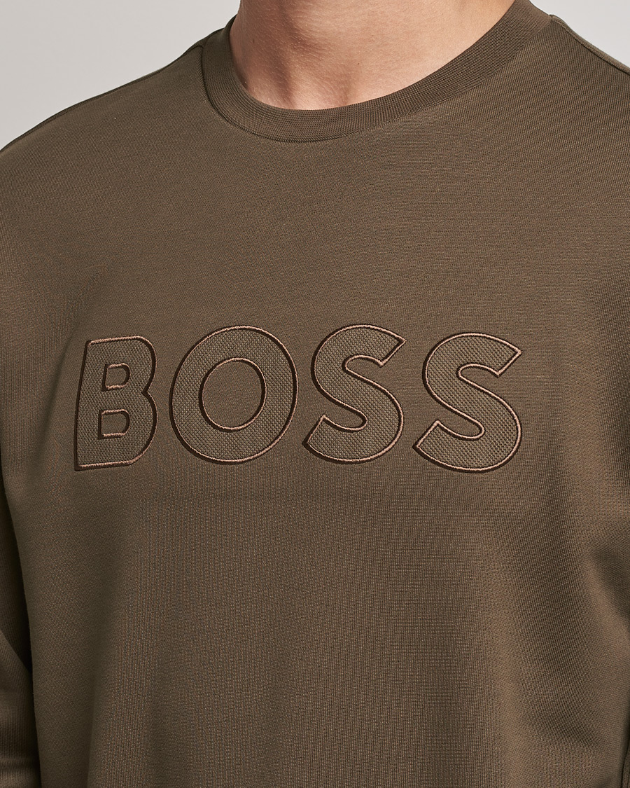 Mies | Puserot | BOSS ORANGE | Welogocrew Sweatshirt Dark Green