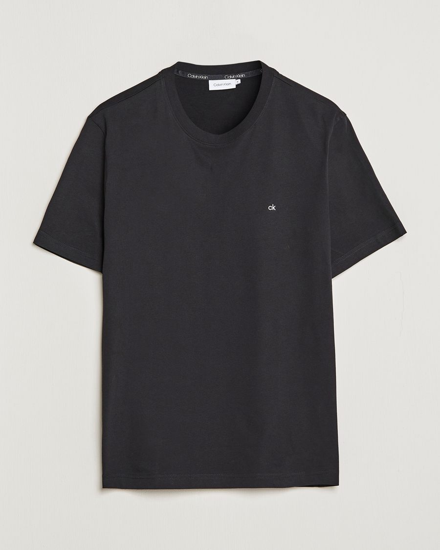 Miehet |  | Calvin Klein | Cotton Embroidery Logo Crew Neck T-Shirt Black