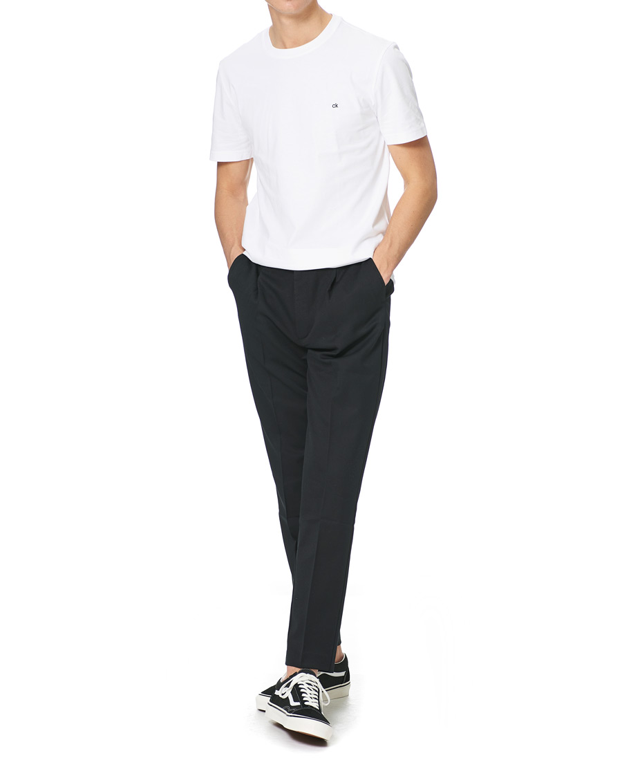 Mies | T-paidat | Calvin Klein | Cotton Embroidery Logo Crew Neck T-Shirt White
