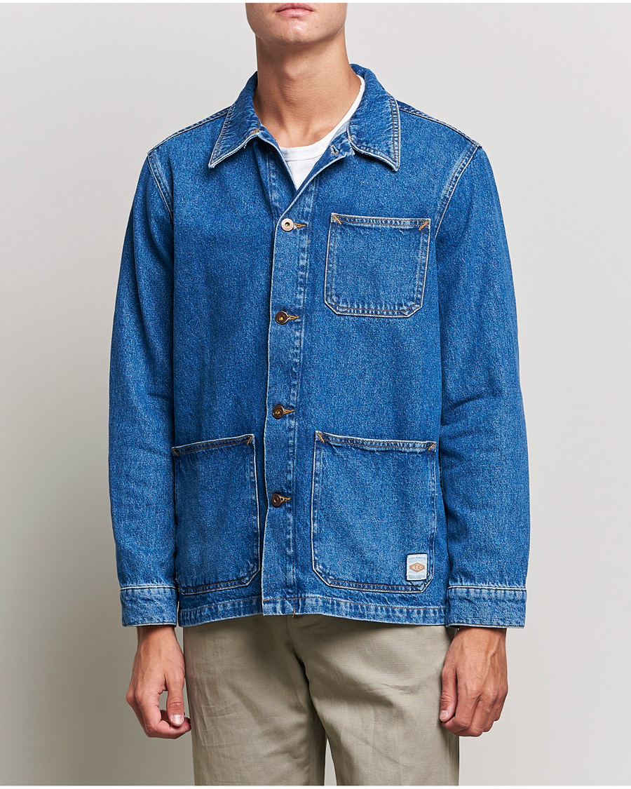 Mies | Kauluspaidat | Nudie Jeans | Barney Worker Denim Overshirt 90s Blue Denim