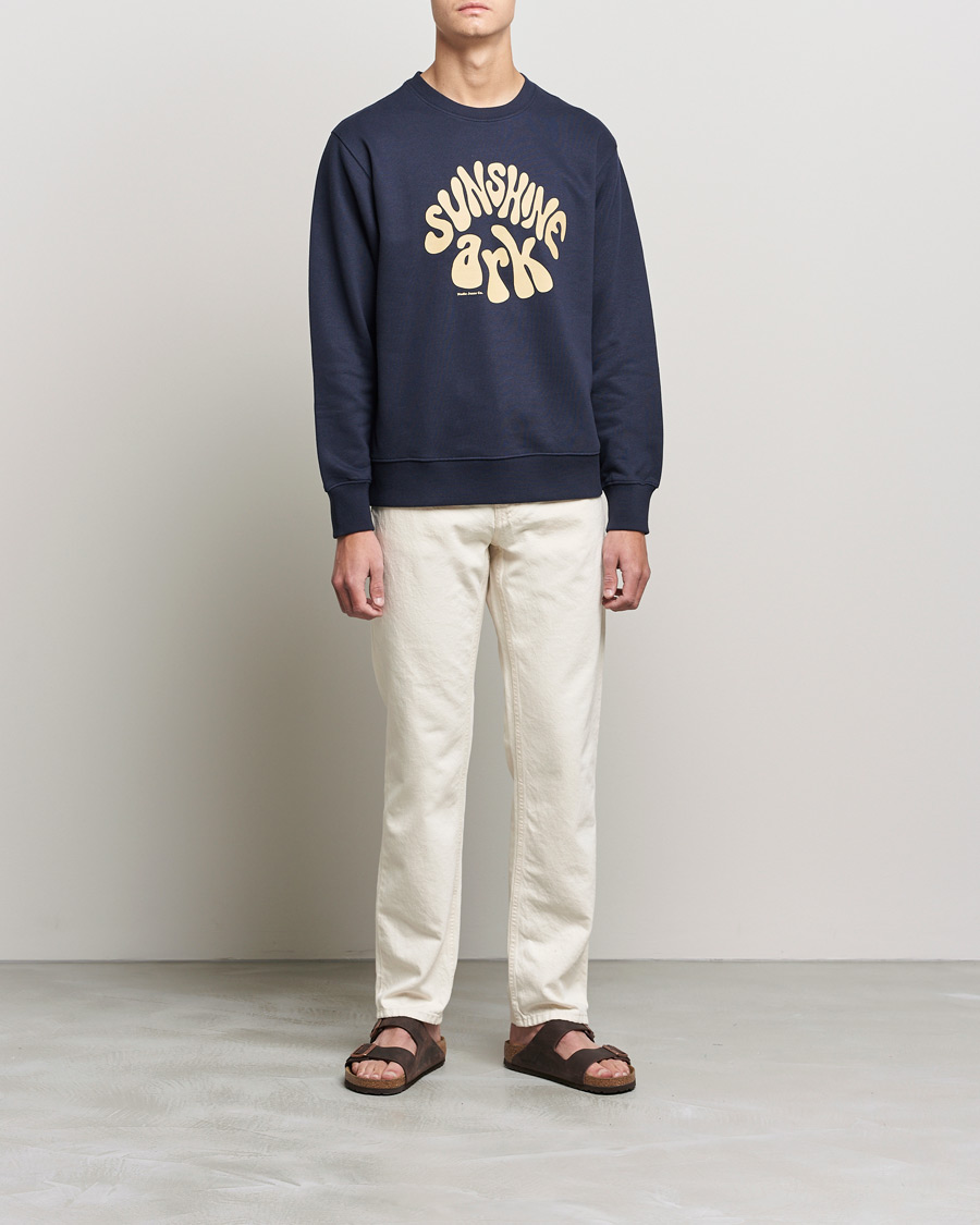 Mies | Puserot | Nudie Jeans | Frasse Sunshine Ark Sweatshirt Navy