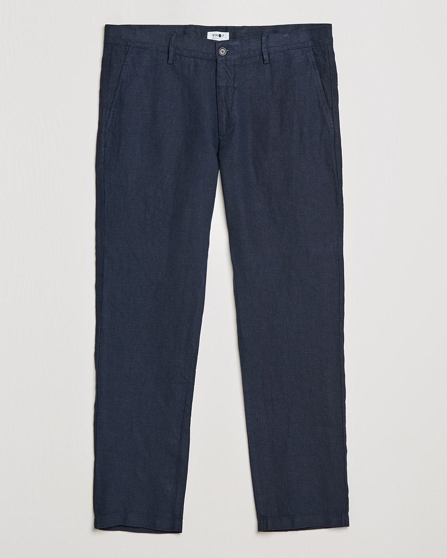 Miehet |  | NN07 | Karl Linen Trousers Navy