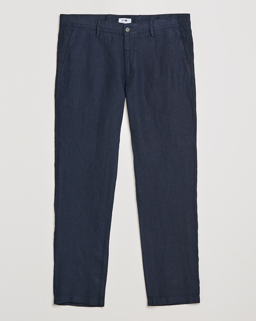 Mies | Housut | NN07 | Karl Linen Trousers Navy