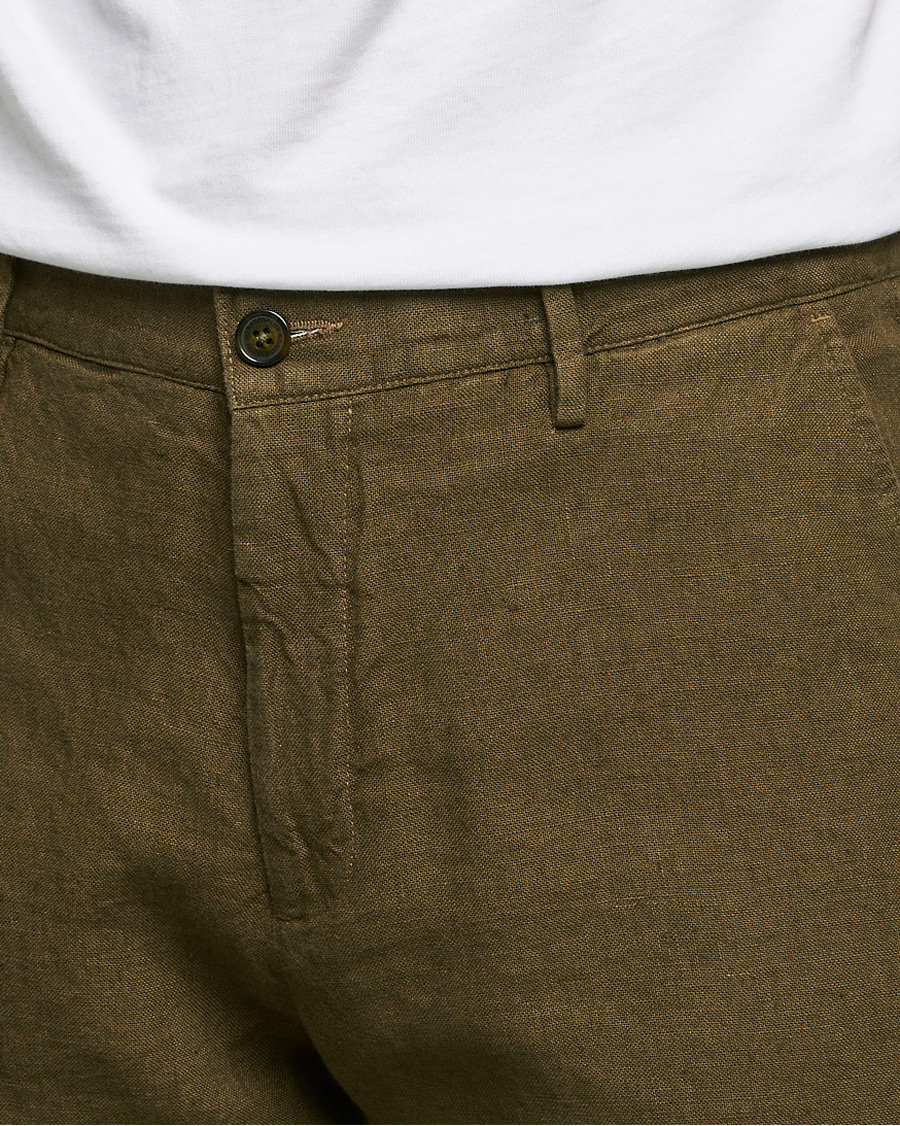 Mies | Housut | NN07 | Karl Linen Trousers Dark Olive